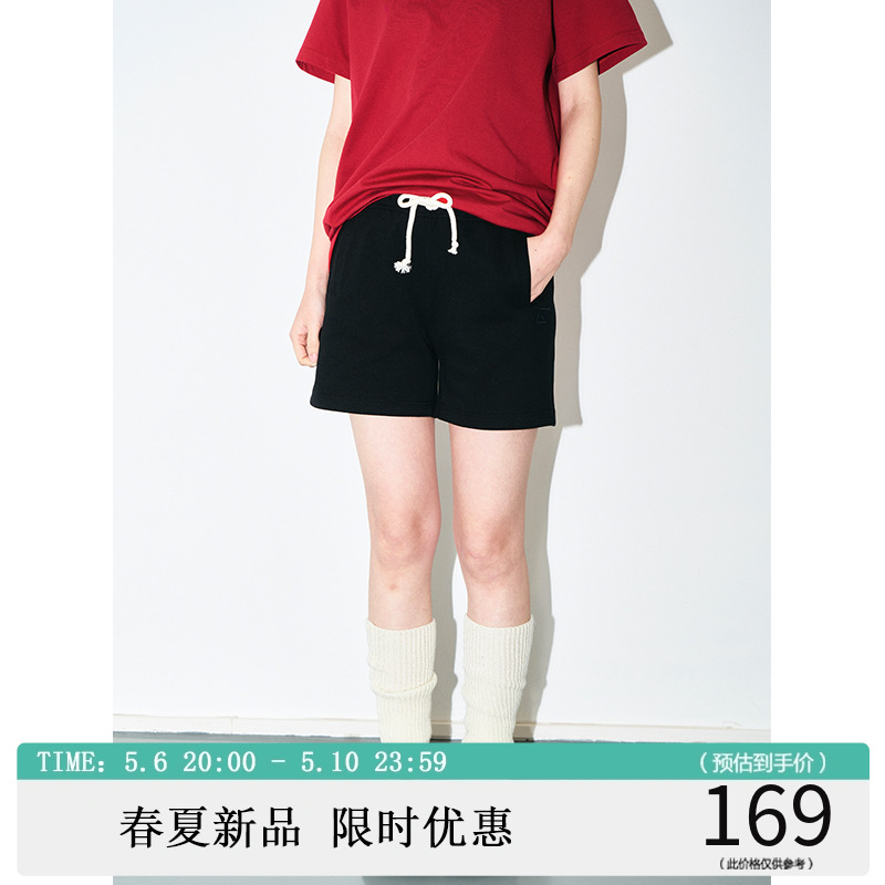 GMETRYART盖米 风铃花系列纯色舒适百搭潮直筒短卫裤美式运动短裤