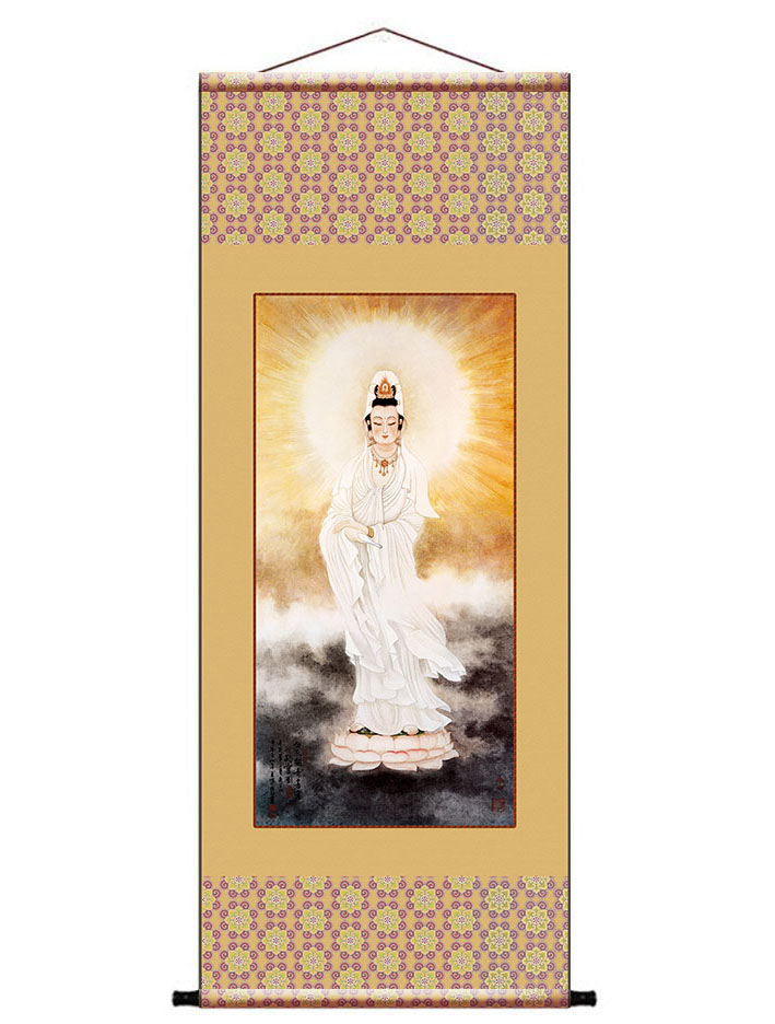 画像佛家佛像挂画卷轴招财挂像白衣观音观世音其他工艺饰品