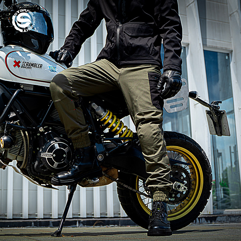 星空骑士摩托车骑行裤加绒保暖防风秋冬通勤工装裤机车裤骑士裤子