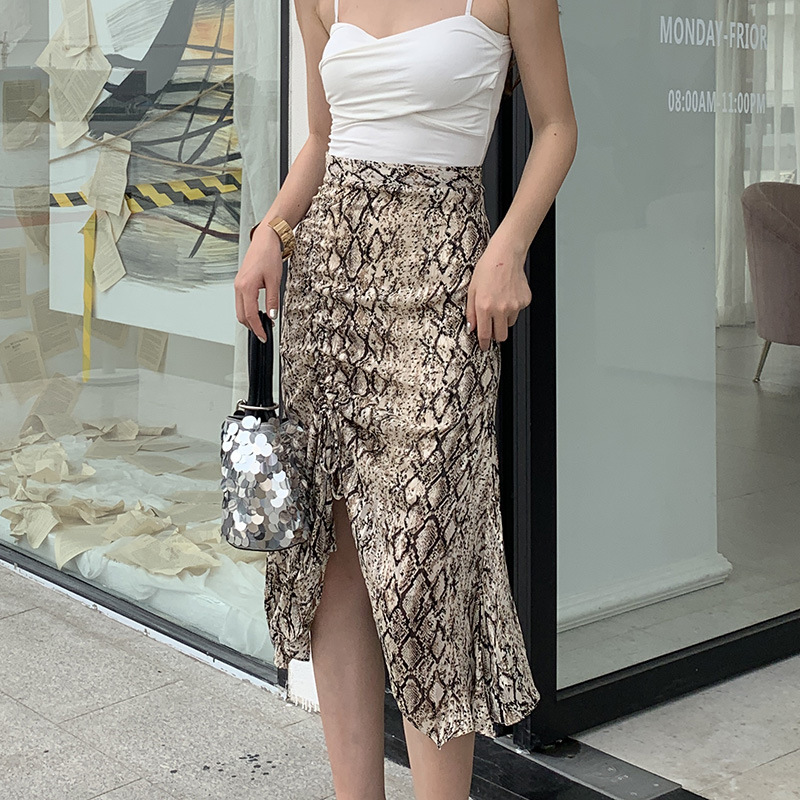 Light cooked Chiffon Split ends Leopard skirt The dress 2019 new pattern summer Paige Show thin fold Skirtin the Women's clothing/Boutique , Skirts category - from Buy2taobao.com to provide professional Taobao agent buy service