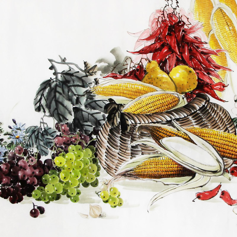 (朝鲜)功勋画家金英哲《丰收的季节》平壤美术大学 麦子印象馆