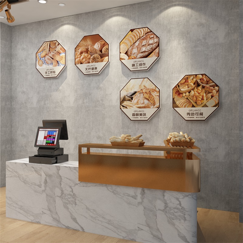 蛋糕店墙面装饰手工烘焙房甜品店铺布置玻璃橱窗生日背景墙贴纸v