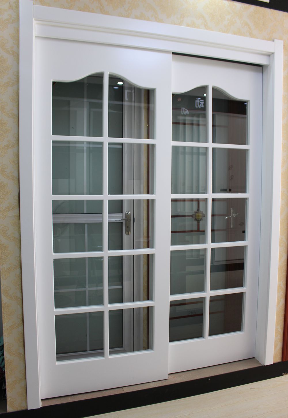 厨房阳台实木滑门 实木复合烤漆吊滑门 外挂滑门移动门 美式简欧