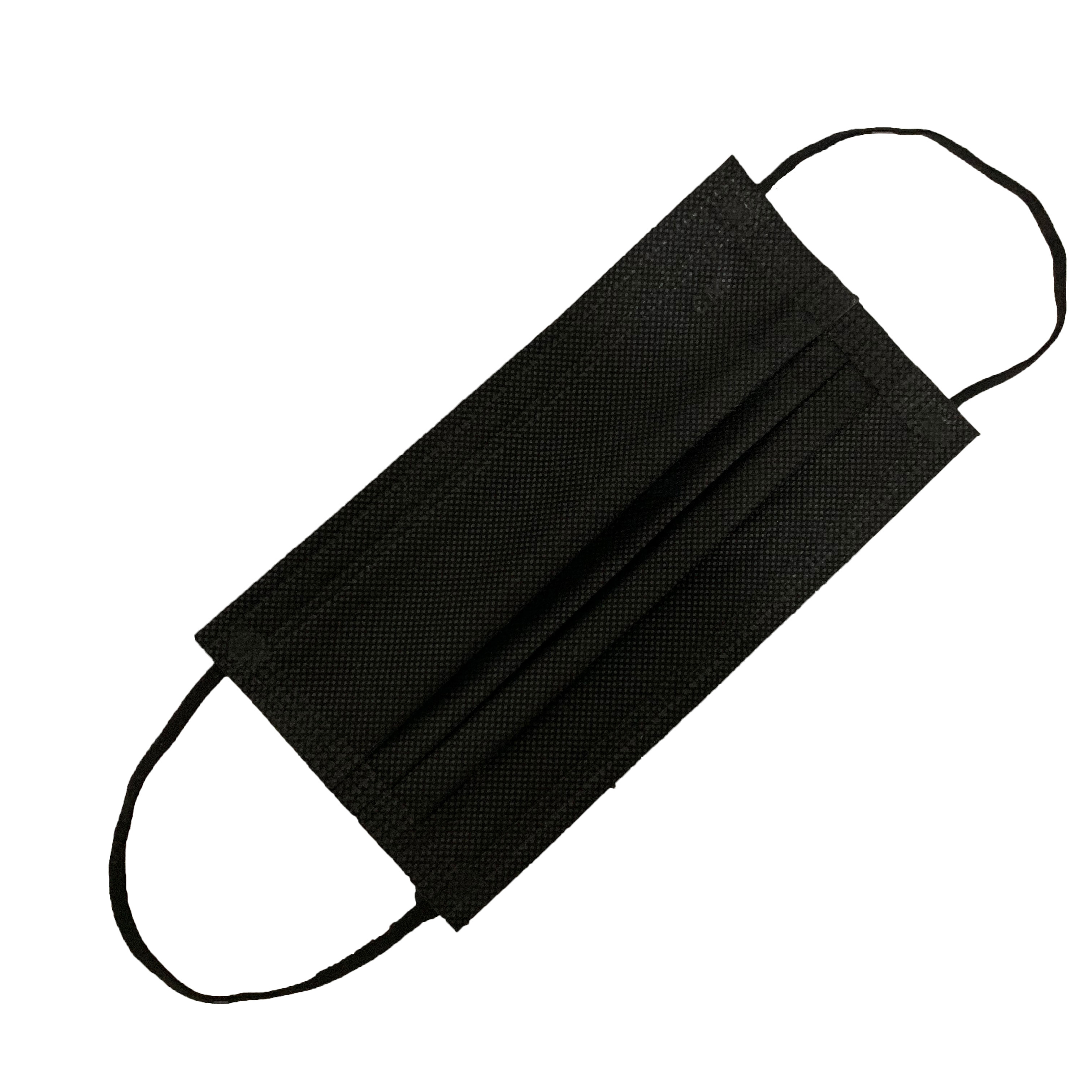 现货黑色独立包装朝美一次性防护口罩防尘透气三层加厚成人口鼻罩-out