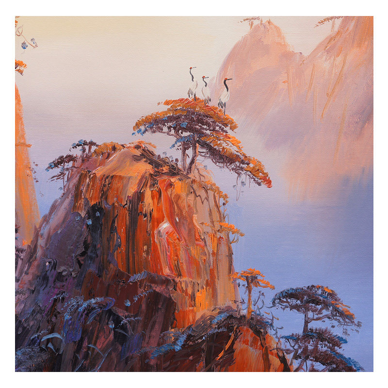 贺一珉 《黄山旭日》 布面油画