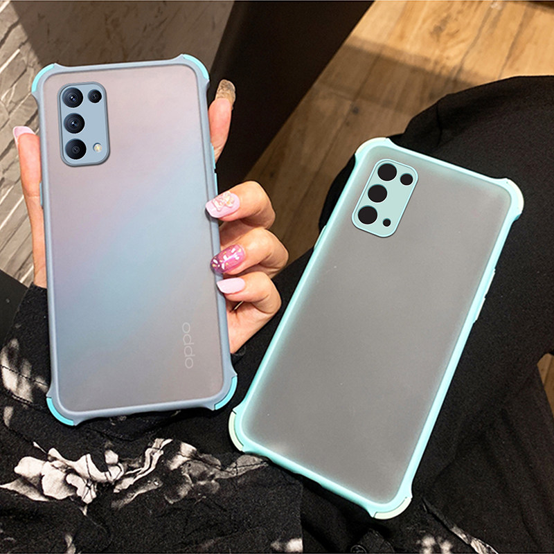 夏日opporeno5手机壳oppo reno5pro四角气囊防摔保护套镜头全包rone5
