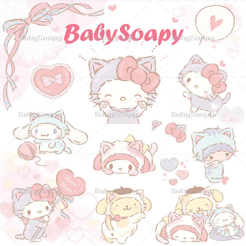 babysoapy静态图可爱手机p图免抠贴图素材png可爱ps透明贴纸s39