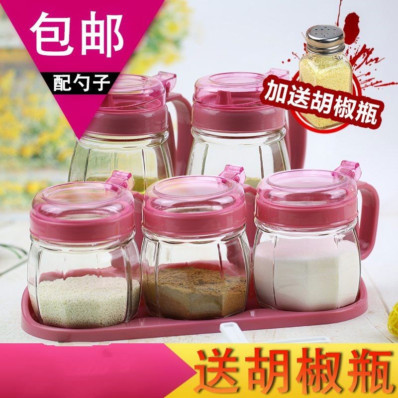 创意304玻璃调味罐 调味瓶 欧式厨房凋味料盒瓶架 套装配在类目 厨房/烹饪用具, 厨用小工具/厨房储物, 储物瓶罐/厨房储物器皿, 调味瓶罐中 - 来自Buy2taobao.com提供专业的淘宝代购服务