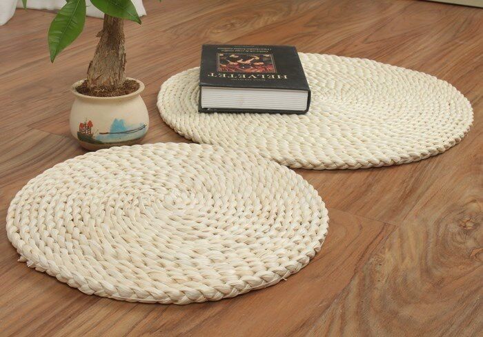 草编编织藤椅垫子草飘窗苞米叶坐垫玉米皮阳台薄款蒲团垫圆形坐席