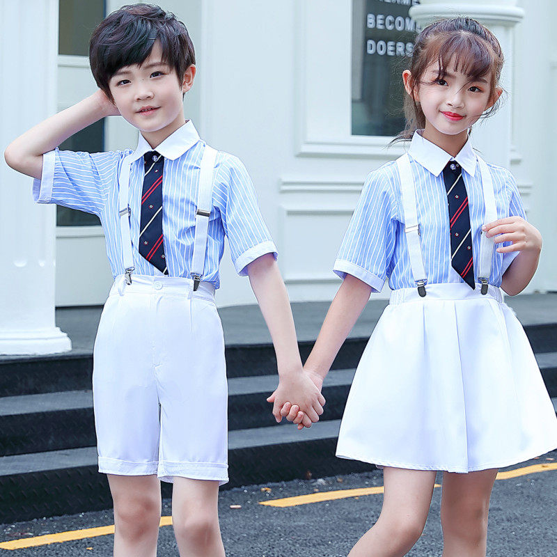 六一儿童合唱演出服男女花童礼服背带套装幼儿园走秀主持人表演服