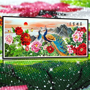 孔雀开屏钻石画价格