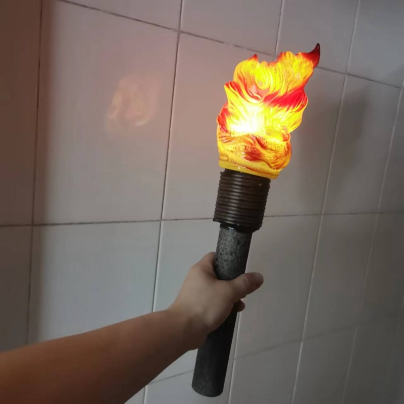 电子火炬仿真手举灯舞台节目 手持真火火把火举 仿真电子手持火炬