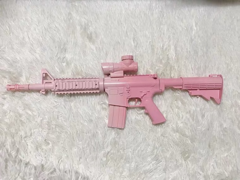 绝地求生和平精英吃鸡m416渐变粉色cos拍照道具模型lolita模型
