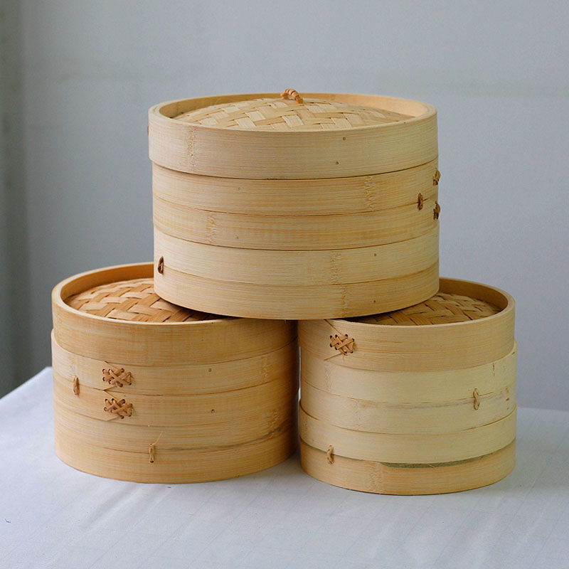竹蒸笼屉15 21 24 27 30cm小蒸笼包子笼蒸格蒸屉竹制家用多层_不打折