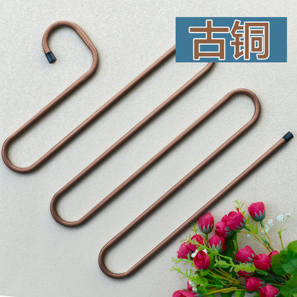 多功能魔术裤架 铁艺S型多层裤架 裤子衣架 衣柜收纳裤挂 裤夹子