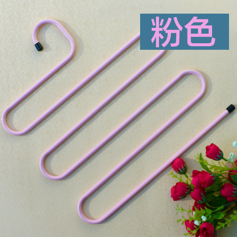 多功能魔术裤架 铁艺S型多层裤架 裤子衣架 衣柜收纳裤挂 裤夹子