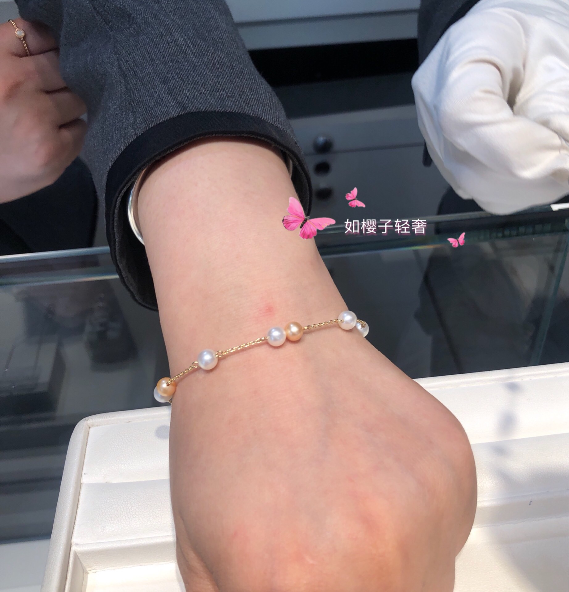 现货:日本TASAKI 田崎 塔思琦 入门经典 淑女款 橘色珍珠 手链|msdalam kategori barang kemas/berlian/Emerald/emas, mutiara asli (baru), barang kemas - dari Buy2taobao.com untuk memberikan perkhidmatan ejen Taobao profesional membeli