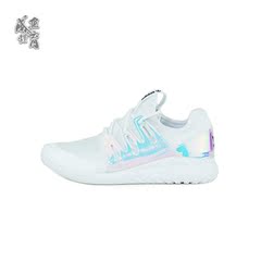 咸鱼体育 ADIDAS Tubular Radial 炫彩 镭射反光女鞋 纯白 AQ6281