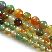 DIY Peacock agate faceted handmade jewelry accessory materials semi-finished beads beads beads