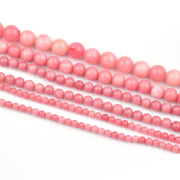 Myatou parts imitation red grain of powder pink chalcedony jade bead beads beaded semi-finished Crystal