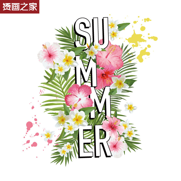 烫画之家抖音网红款衣服印花字母花朵图案烫画服装修补贴画