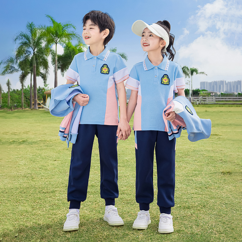 校服套装小学生春秋三件套新款幼儿园园服夏装儿童班服运动会夏季