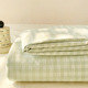 新品日式格子水洗棉床单单件学生宿舍单人被单家用双人床单三件套
