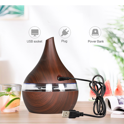 Cool-Mist-Maker Essential-Oil Wood Electric-Aroma Ultrasonic