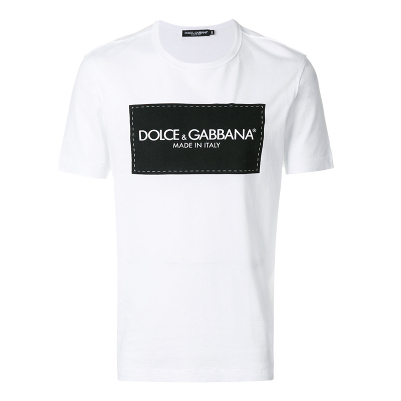dolce&gabbana/杜嘉班纳dg男士字母印花明星同款短袖t恤g8ig9t