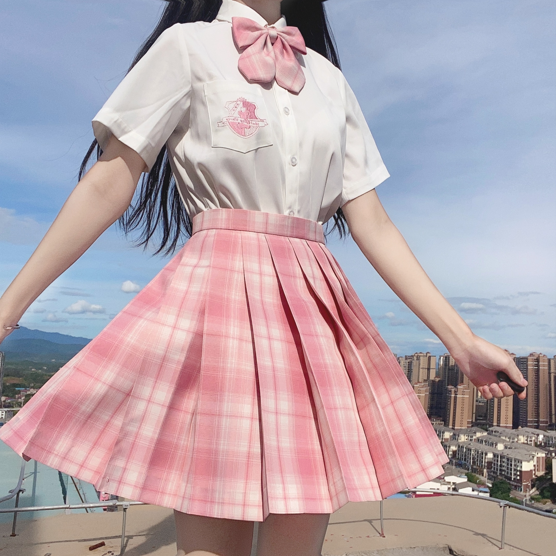 jk制服掉落现货粉格格裙正版莓完cosplay女装