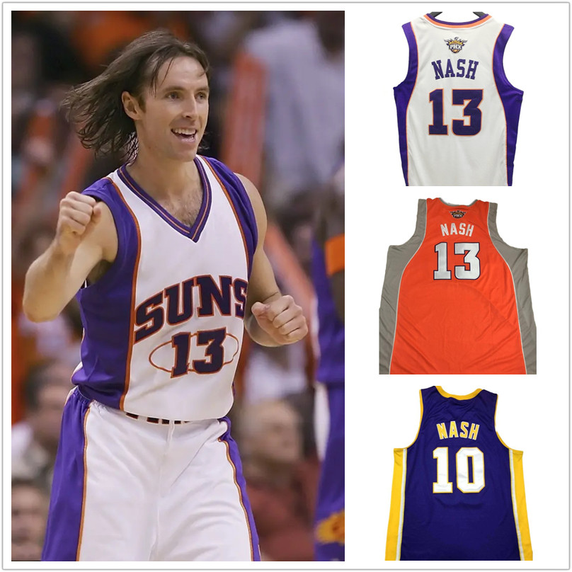 太阳队13号纳什元年白色主场橘色湖人10号刺绣球衣定制背心篮球服