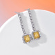 喜钻 钻石耳钉女时尚黄钻18K金气质优雅钻石耳线耳饰珠宝新品送礼