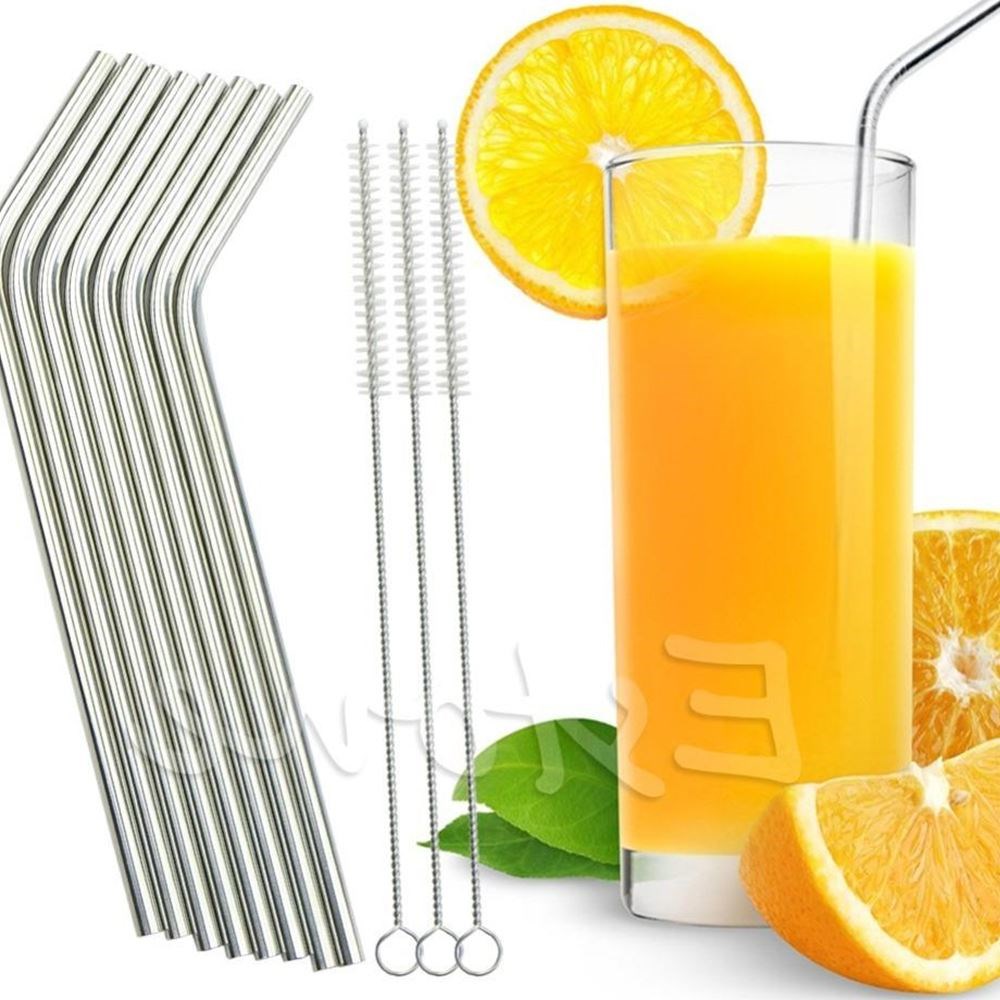 hot 8 pcs stainless steel metal drinking straw reusable stra在类目 饰品/流行首饰/时尚饰品新, 保养鉴定用品, 其他中 - 来自Buy2taobao.com提供专业的淘宝代购服务