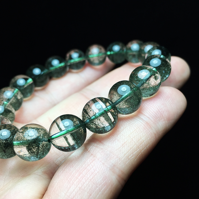 旺事业绿幽灵手串男潮千层聚宝盆满天星转运天然单圈水晶手链女夏