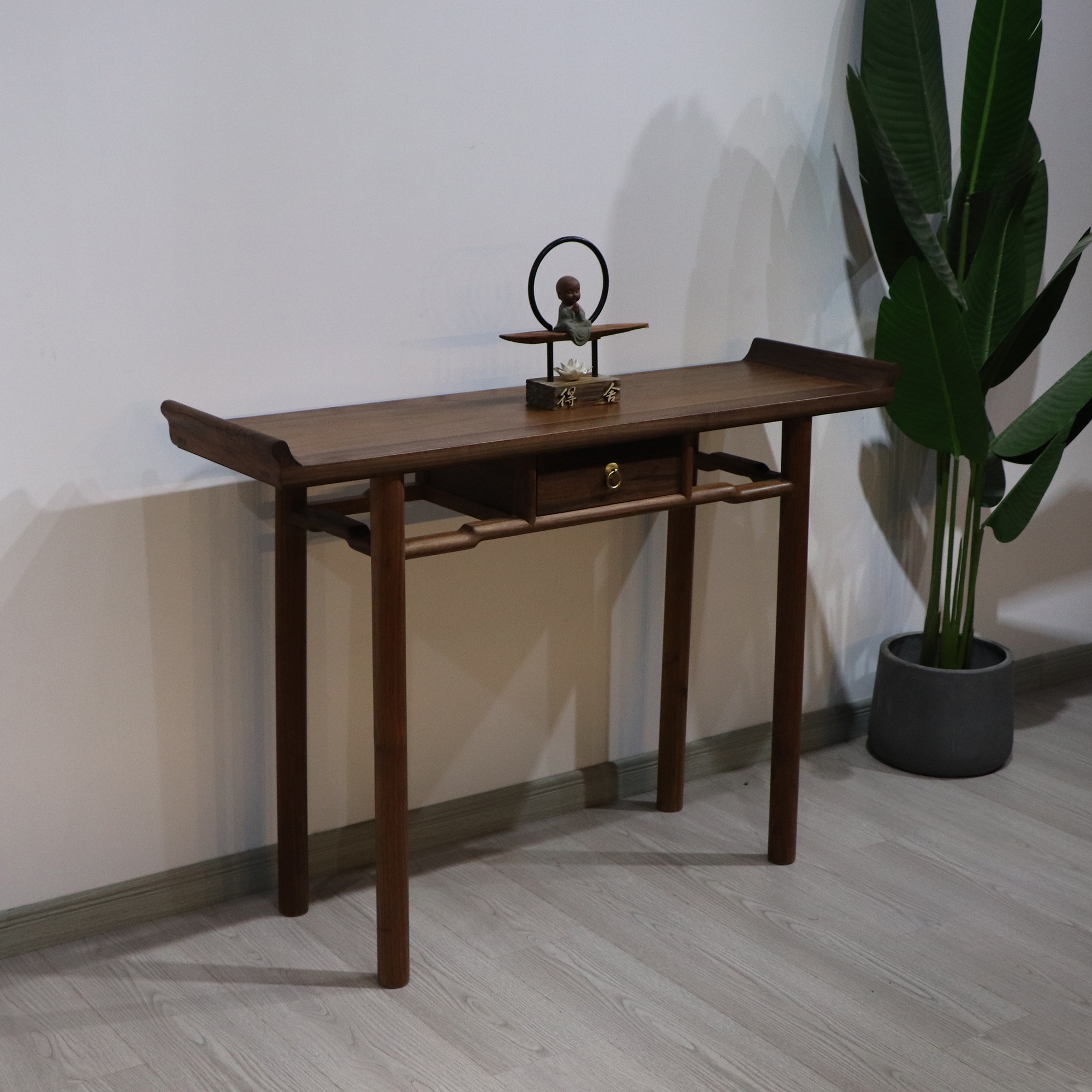 以木为居新中式条案黑胡桃木条桌
