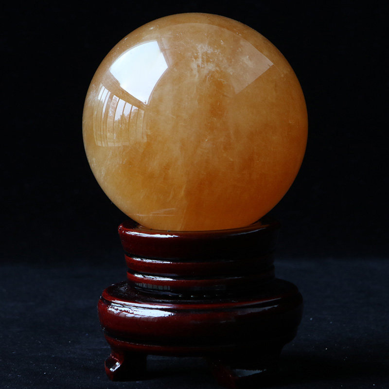 开光纯天然黄水晶球招财辟邪风水球转运球镇宅摆件 特价 包邮