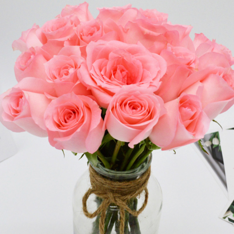 玫瑰花鲜花直批一扎包邮新鲜水养玫瑰家用云南直发花束插花黄昆明