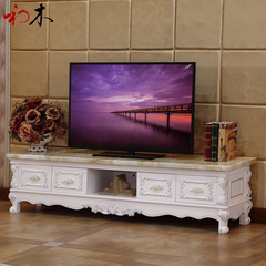 欧式大理石面电视柜组合大小户型客厅地柜2米实木电视机柜2.2米