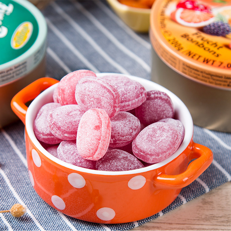 woogie德国进口零食铁盒装糖果