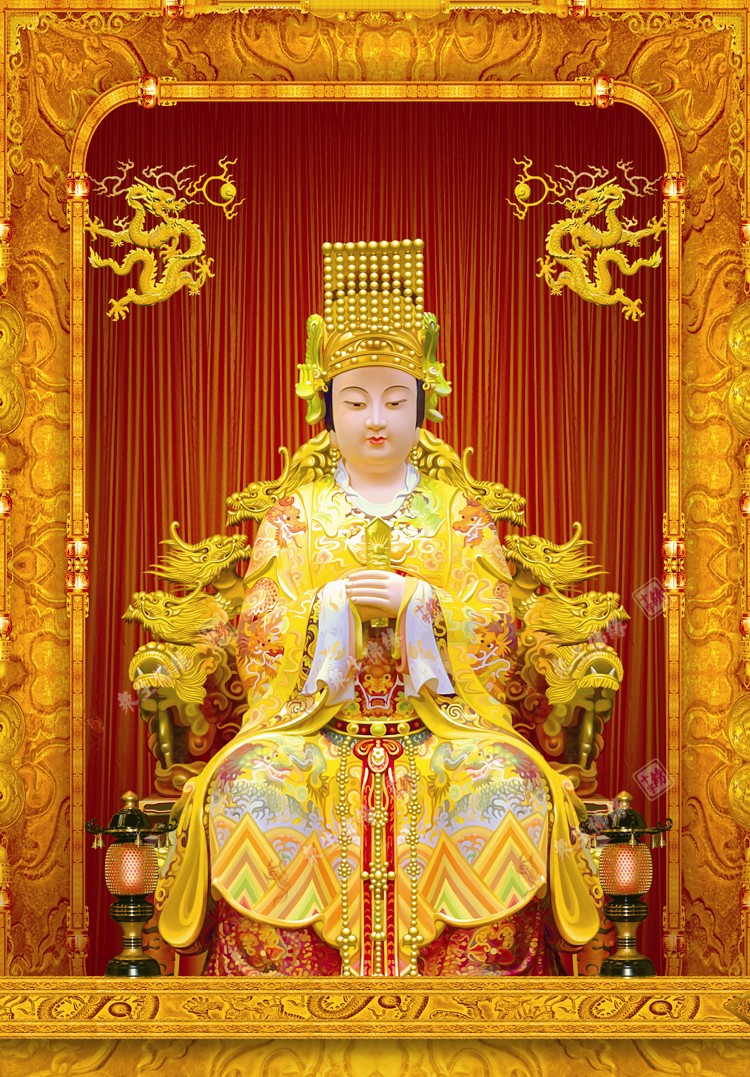 包邮定制精准印花佛教十字绣钻石画妈祖圣像金身天上圣母娘娘神仙