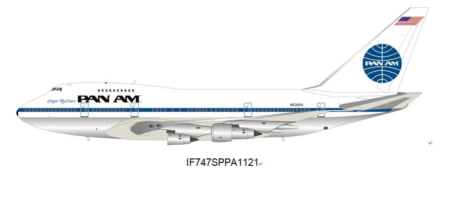 现货泛美航空波音b747spn530pa客机模型if747sppa1121飞机模型