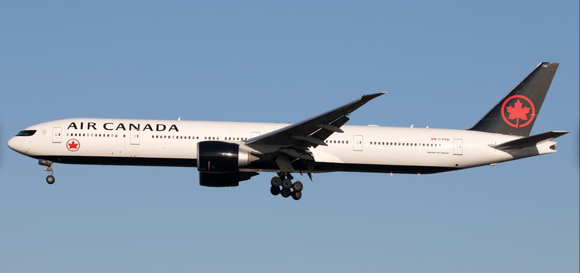 预售加拿大航空b777300ercfivw客机模型av4114合金飞机模型