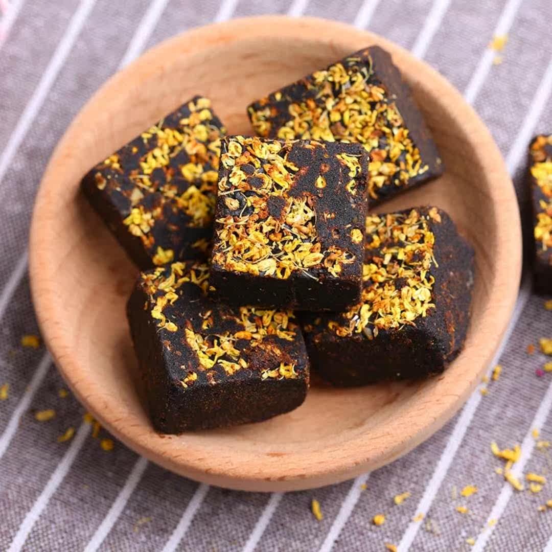 买3送1买5送2云南特产古法黑糖金桂黑糖块500g罐装桂花黑糖纯手工_不