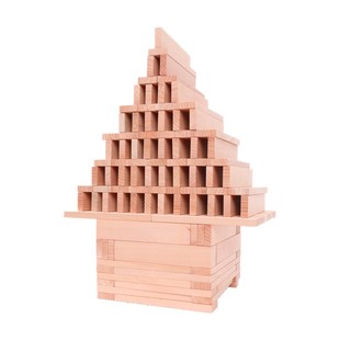 大块桌面建筑积木片拼装 200片搭建积木 宝宝空间思维建构幼儿