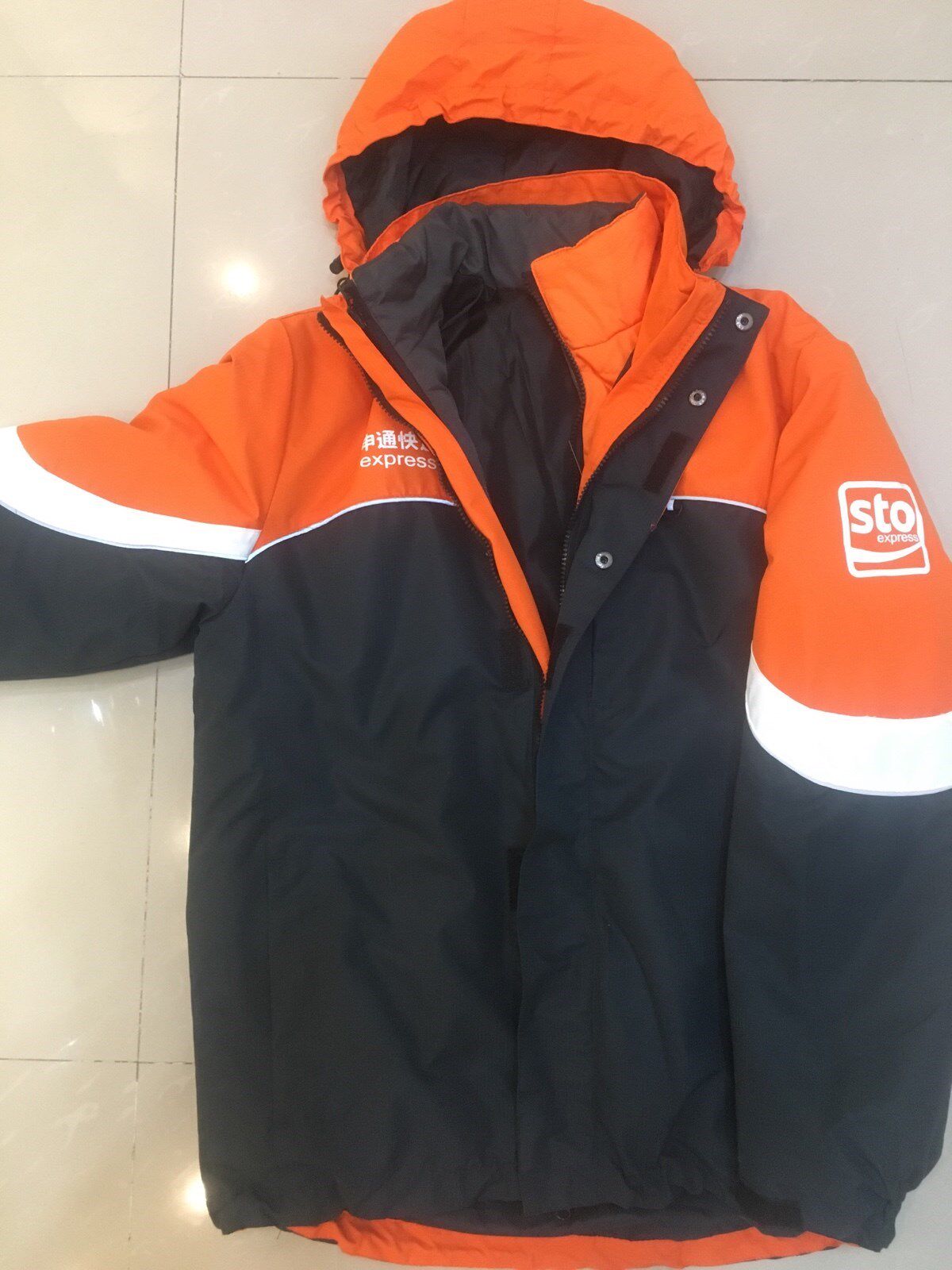 申通快递工作服春秋冬款冲锋衣两防水保暖内胆可拆卸件套