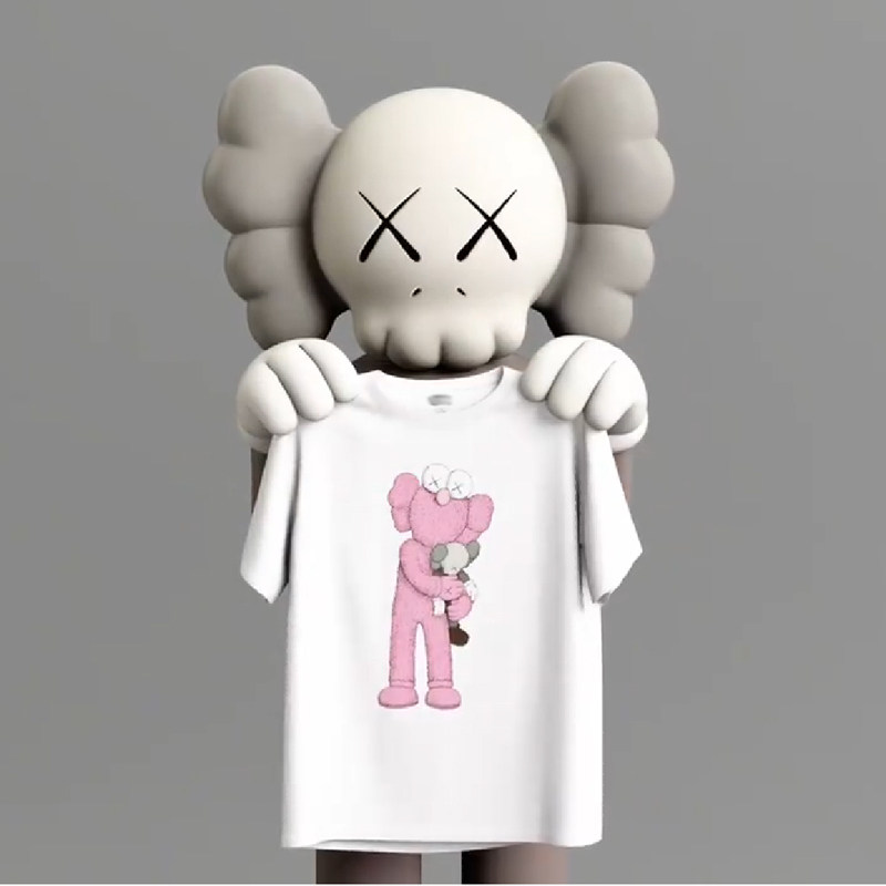 【现货】佳仕琪潮牌 2019新款kaws联名短袖t恤潮品男女款情侣半袖