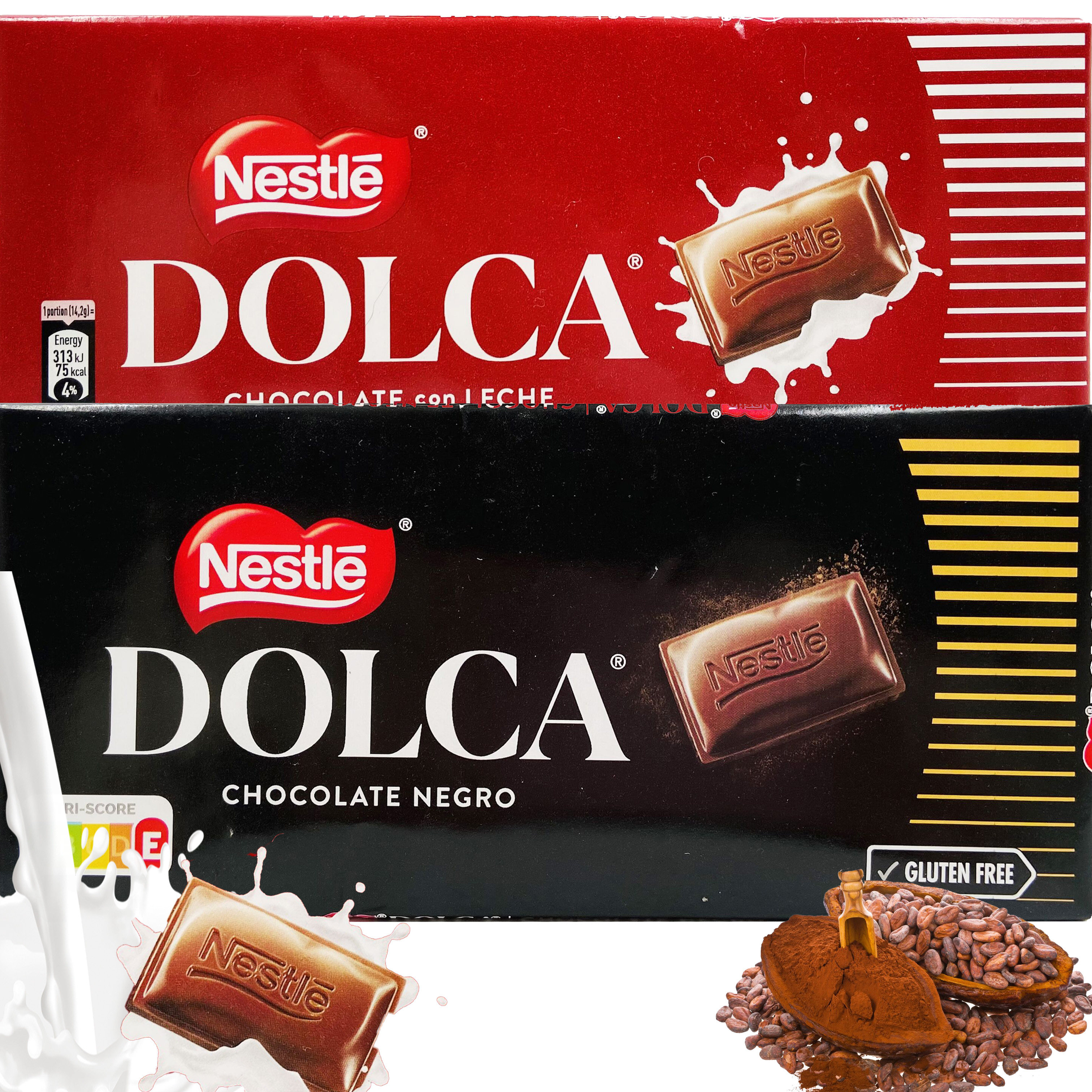 西班牙进口 雀巢黑巧克力100g牛奶味巧克力休闲解馋网红零食临期