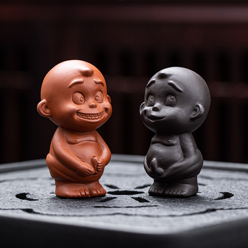 晨翔尿童茶宠摆件精品小孩撒尿娃娃喷水童子哥窑紫砂创意玩具配件