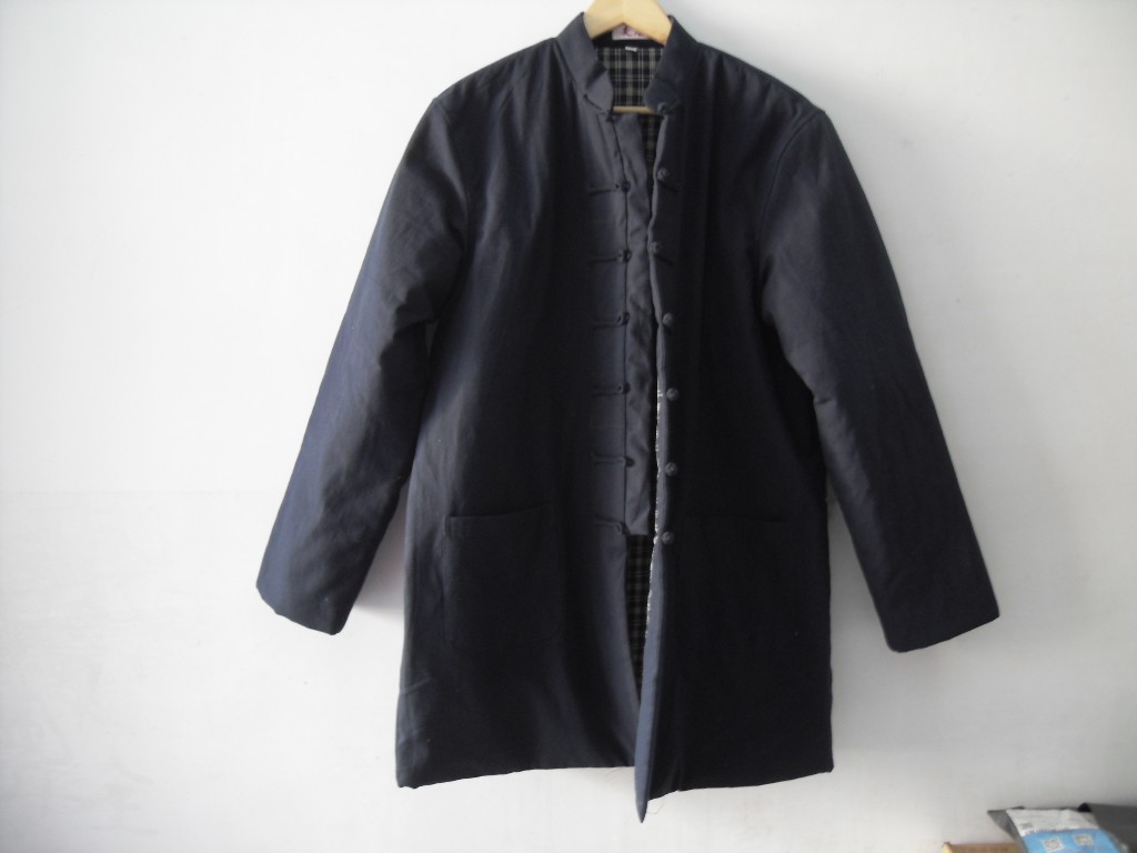 复古粗布棉麻棉衣男中长款男士唐装冬季外套盘扣中式棉袄对襟大码