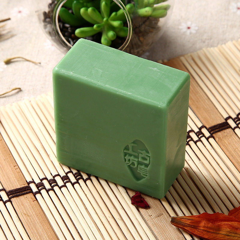 一折抹茶古皂_新品抹茶手工皂 天然植物收缩毛孔控油精油皂 洁肤药皂